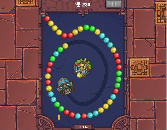 Jeu de Zuma gratuit mobile Totemia Cursed Marbles