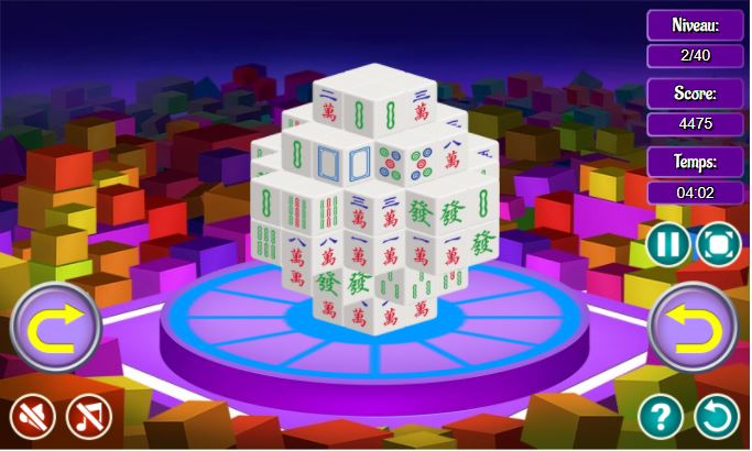 Jeu gratuit de réflexion Mahjong 3D