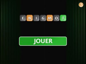 Page d'accueil du jeu de lettres gratuit Enigmot